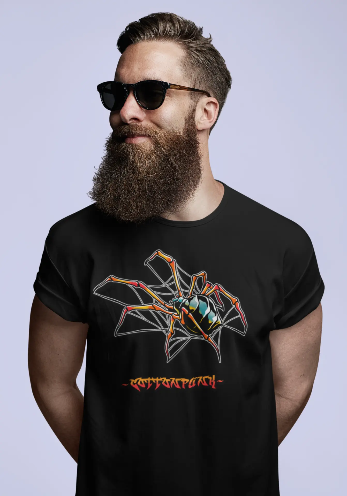Any Last Words front print on a black Cottonpunk t-shirt