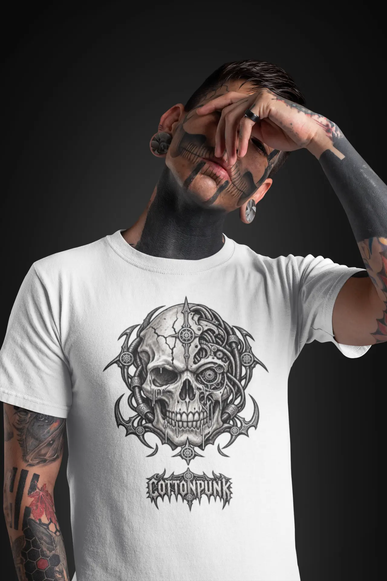 RELIC — THE AWAKENING front print on a white tee — front view