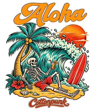 Aloha retro graphic design