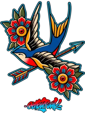 Bird Of Prey retro graphic design