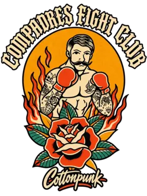 Compadres Fight Club retro graphic design