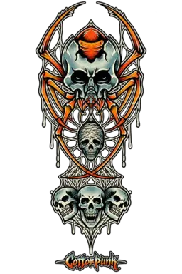 Death Weaver retro graphic design