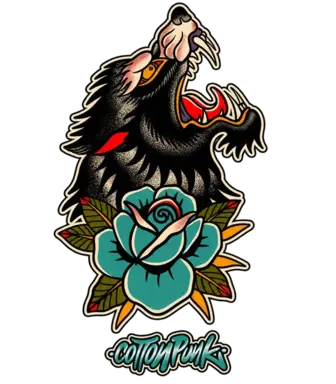 Midnight Howl retro graphic design