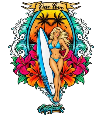 One Love retro graphic design