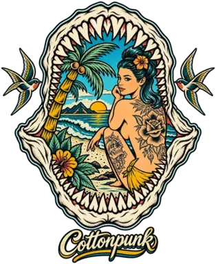Paradise Bite retro graphic design