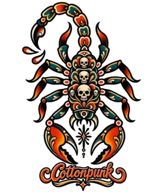 Skullsting retro graphic design