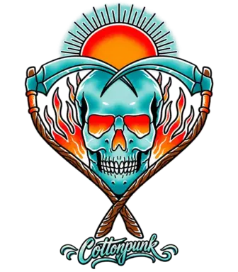Sunset Reaper retro graphic design