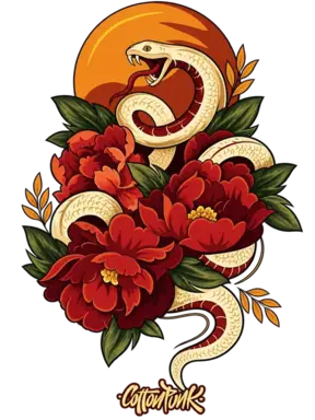 Venom Bloom retro graphic design