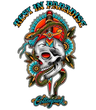 Venom In Paradise retro graphic design