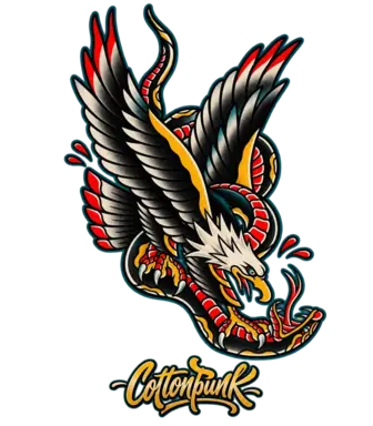 Venom & Valour retro graphic design