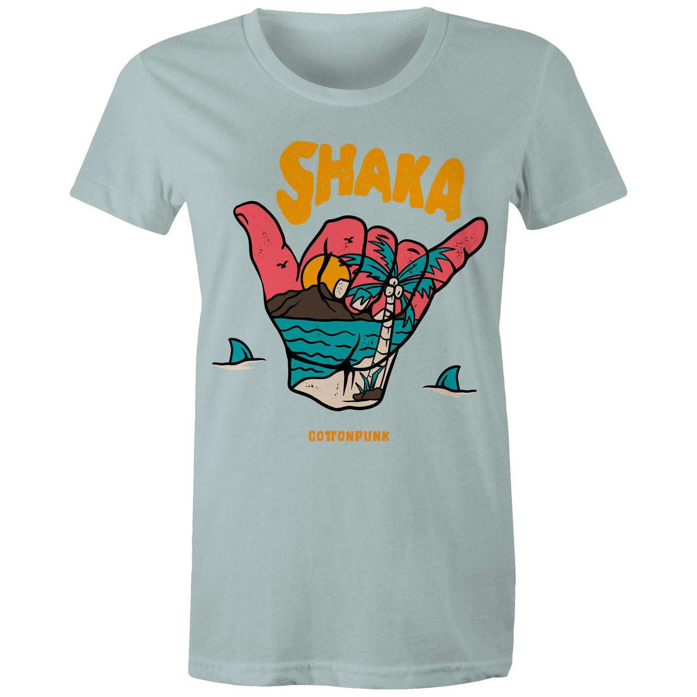 SHAKA (W) - Womens T-Shirt - FRONT PRINT