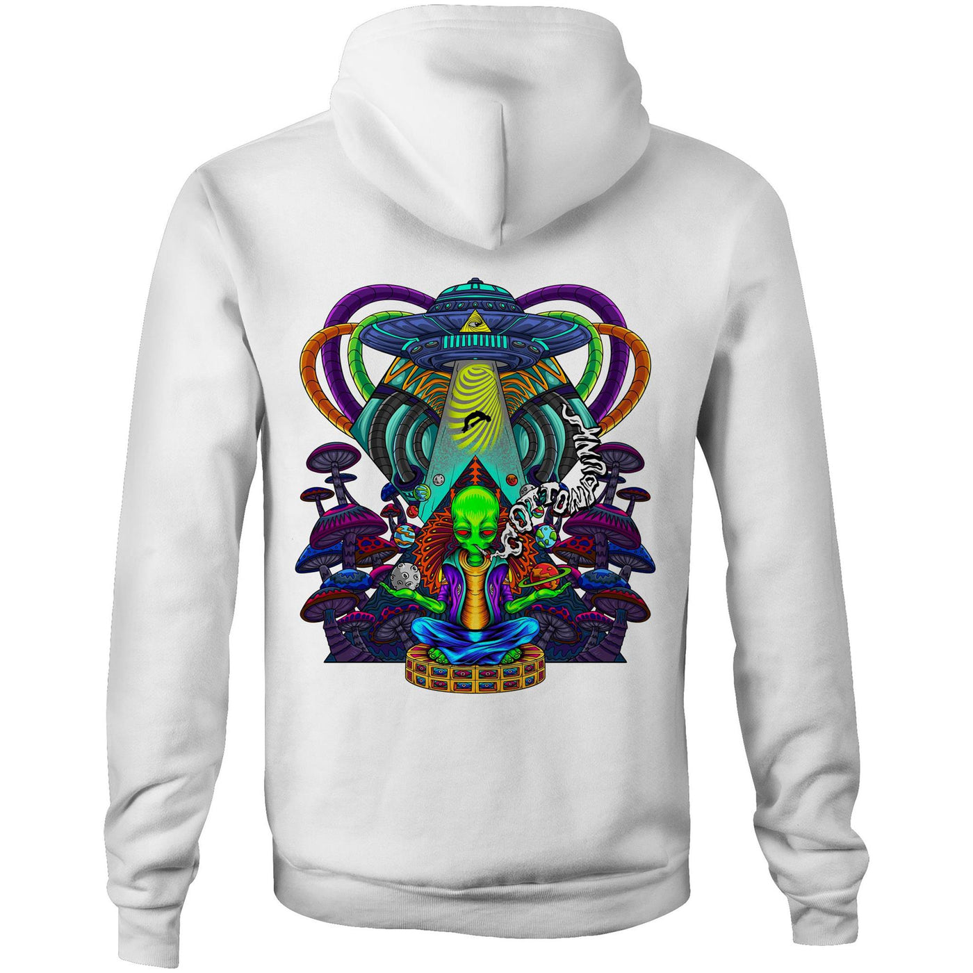 SPACE'D INVADERS - Mens Pocket Hoodie - BACK PRINT