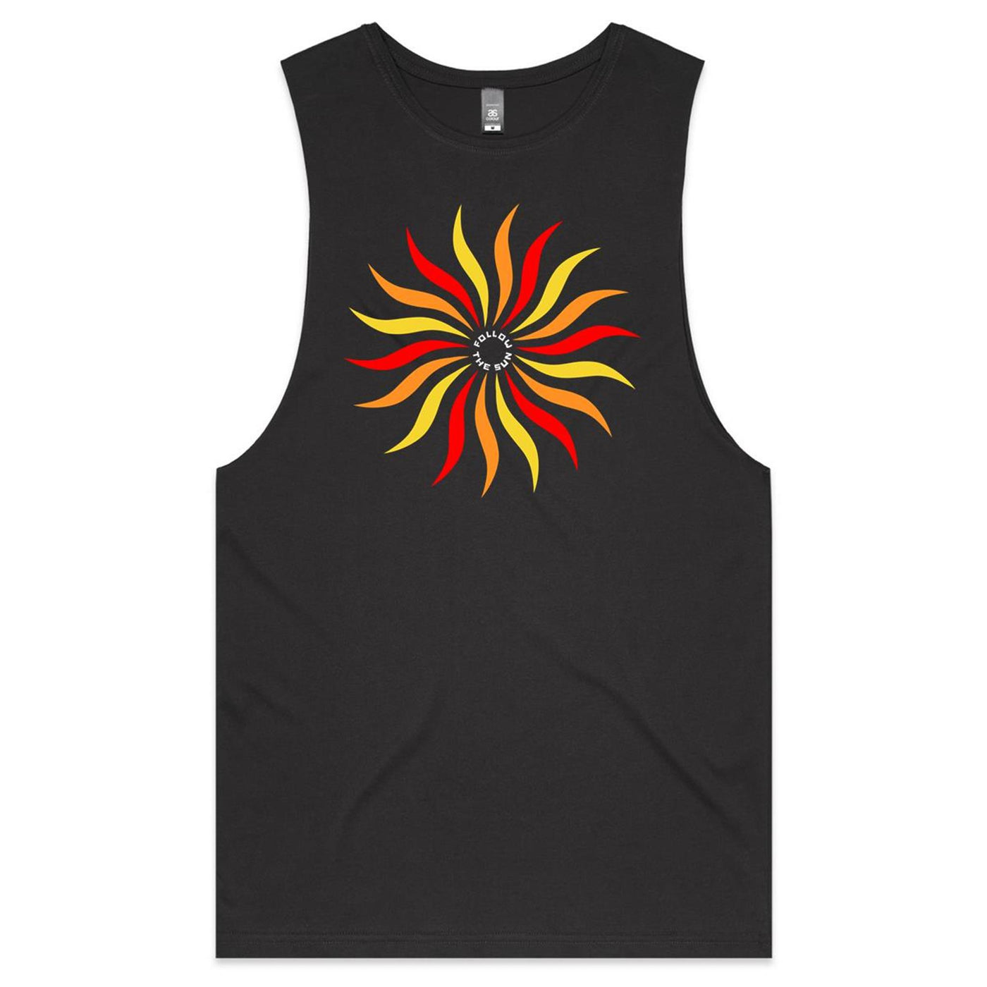 FOLLOW THE SUN - Mens Sleeveless T-Shirt - FRONT PRINT