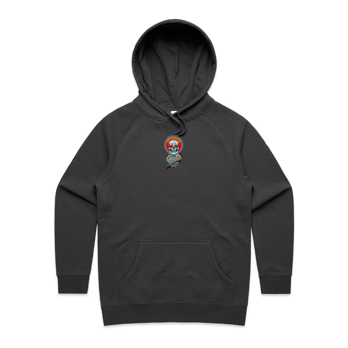 NEVER R.I.P (W) - Womens Pocket Hoodie - BACK PRINT