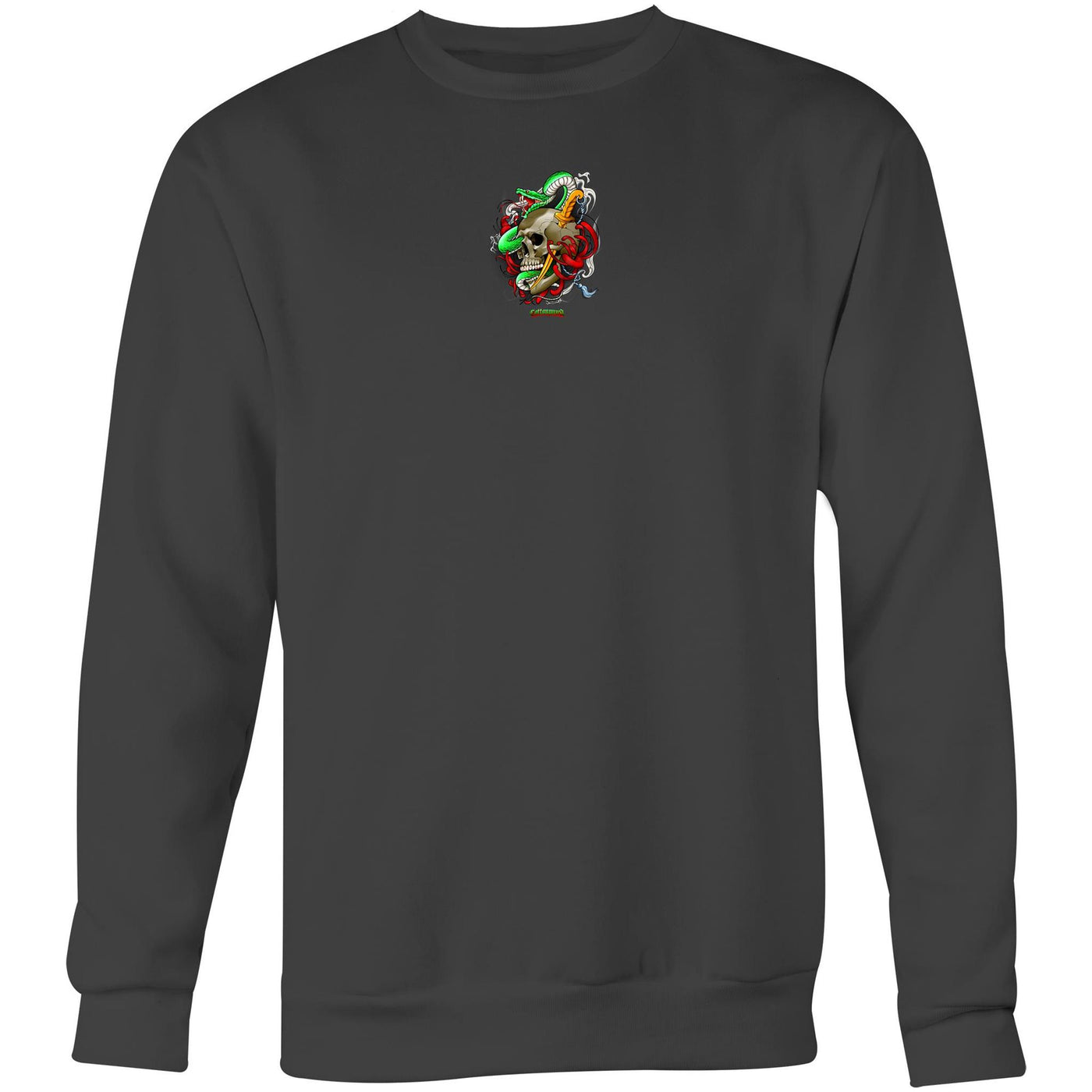 SNAKE (R) - Mens Sweatshirt - BACK PRINT