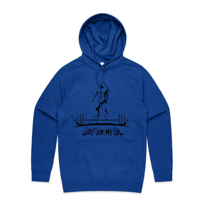 GET ON MY LVL - Mens Pocket Hoodie - FRONT PRINT