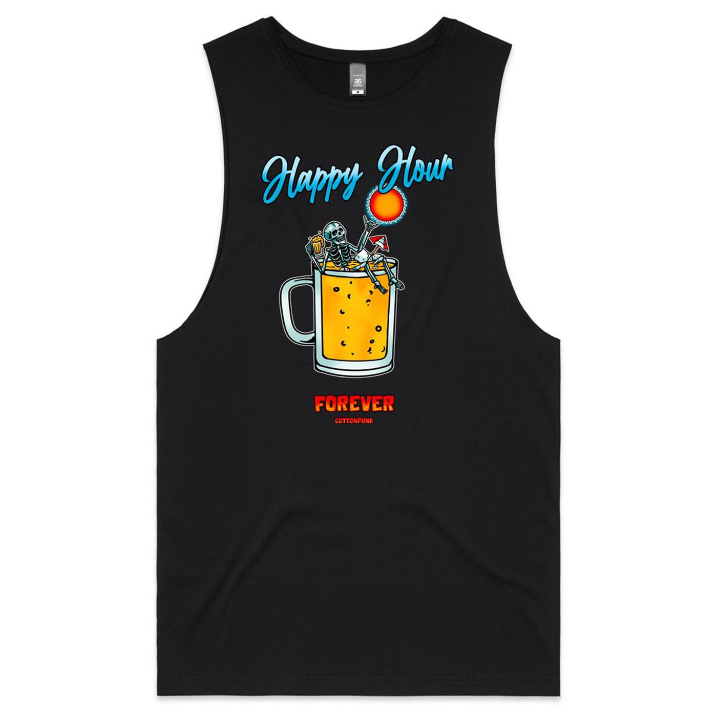 IS IT STILL HAPPY HOUR? - Mens Sleeveless T-Shirt - FRONT PRINT