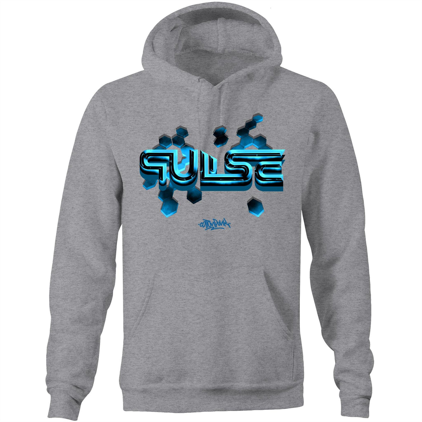 PULSE - Mens Pocket Hoodie - FRONT PRINT