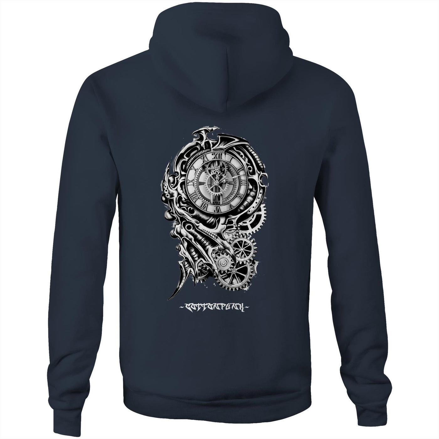 TIME KILLA 2 - Mens Pocket Hoodie - BACK PRINT