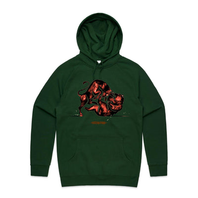 MONEY FIGHT - Mens Pocket Hoodie - FRONT PRINT