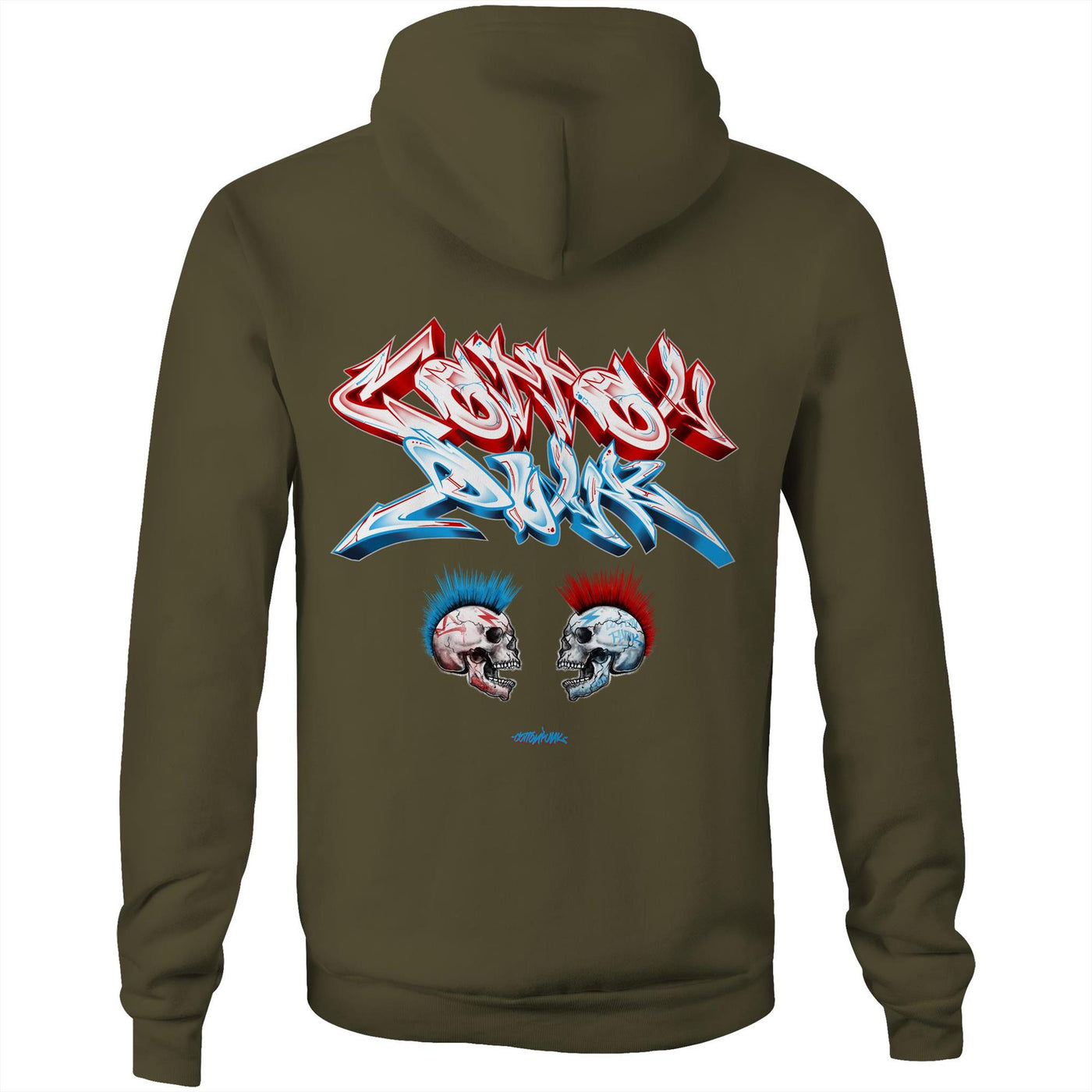 FACE 2 FACE - Mens Pocket Hoodie - BACK PRINT