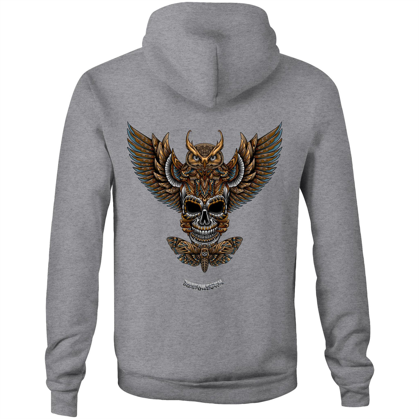 NIGHT HUNT - Mens Pocket Hoodie - BACK PRINT