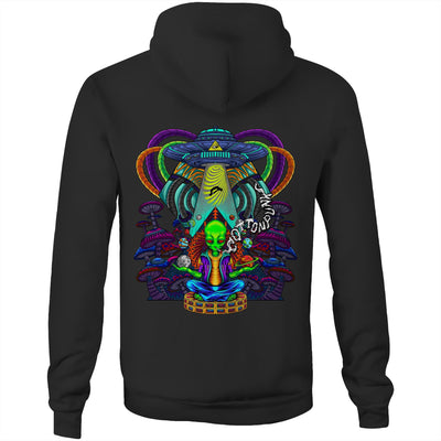 SPACE'D INVADERS - Mens Pocket Hoodie - BACK PRINT