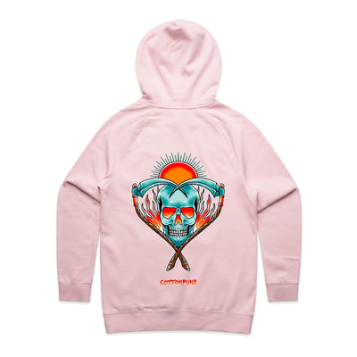 LOVE NEVER DIES (W) - Womens Pocket Hoodie - BACK PRINT