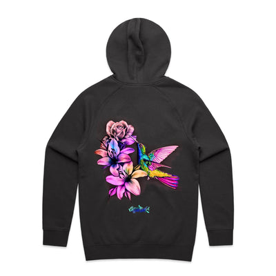 HUMMINGBIRD - Womens Pocket Hoodie - BACK PRINT