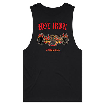 HOT IRON - Mens Sleeveless T-Shirt - BACK PRINT