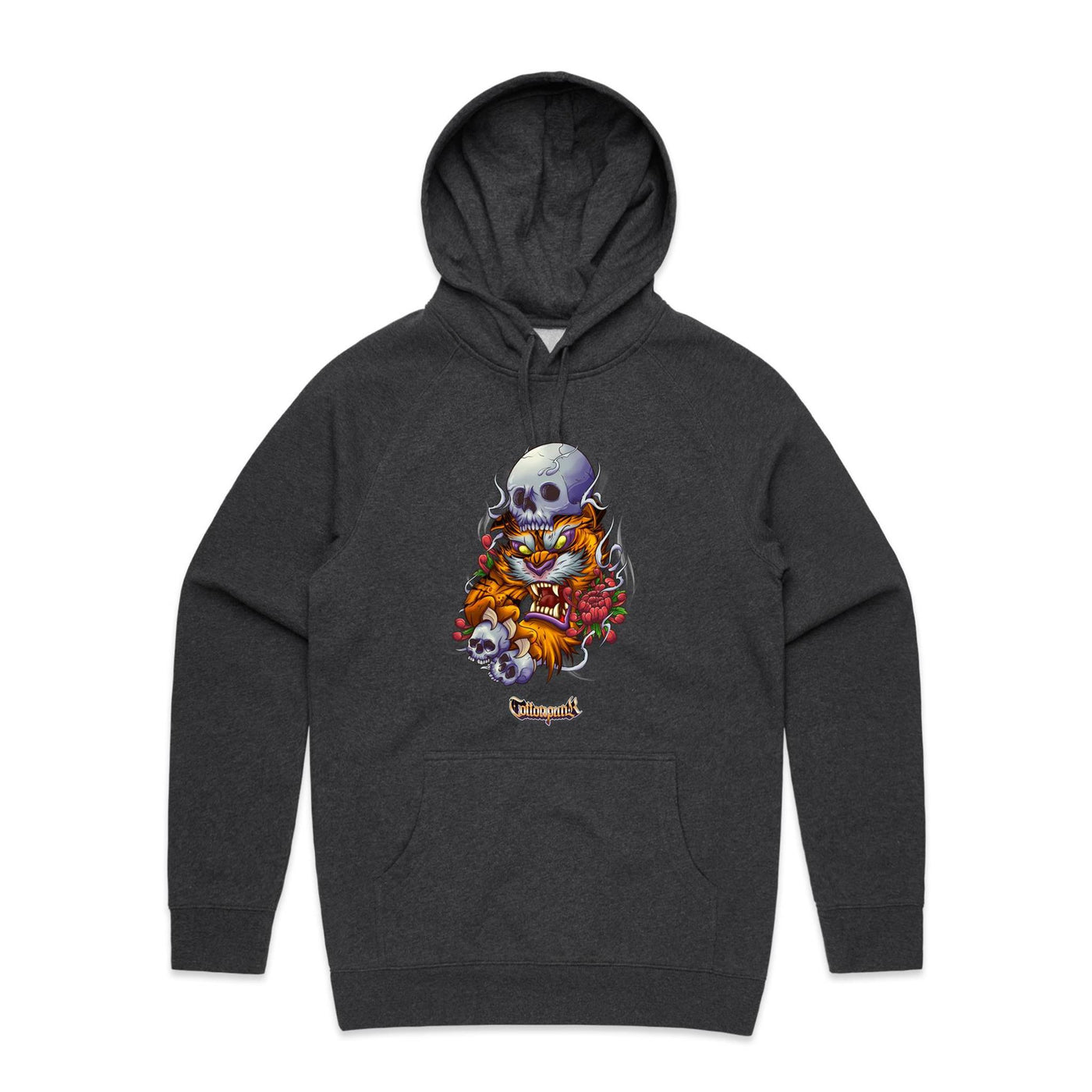 TIGER - Mens Pocket Hoodie - FRONT PRINT