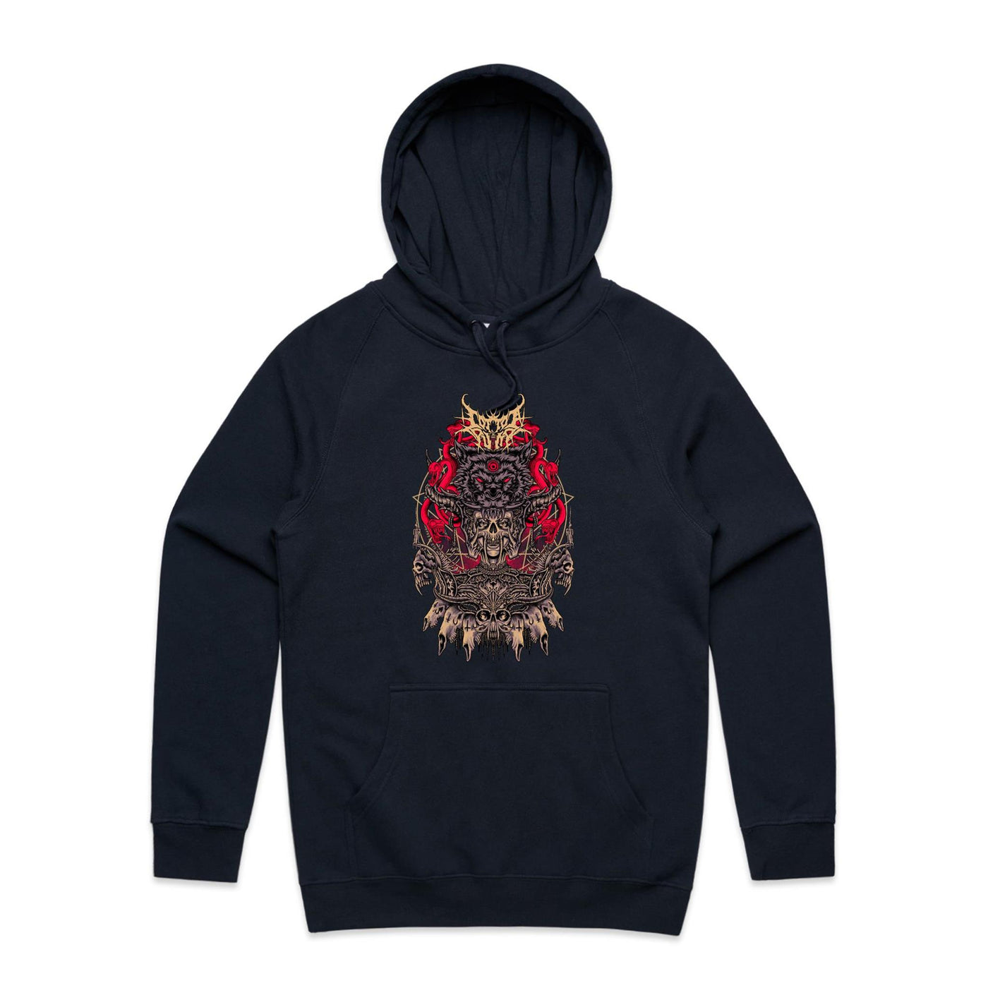 ALMOST HUMAN - Mens Pocket Hoodie - FRONT PRINT