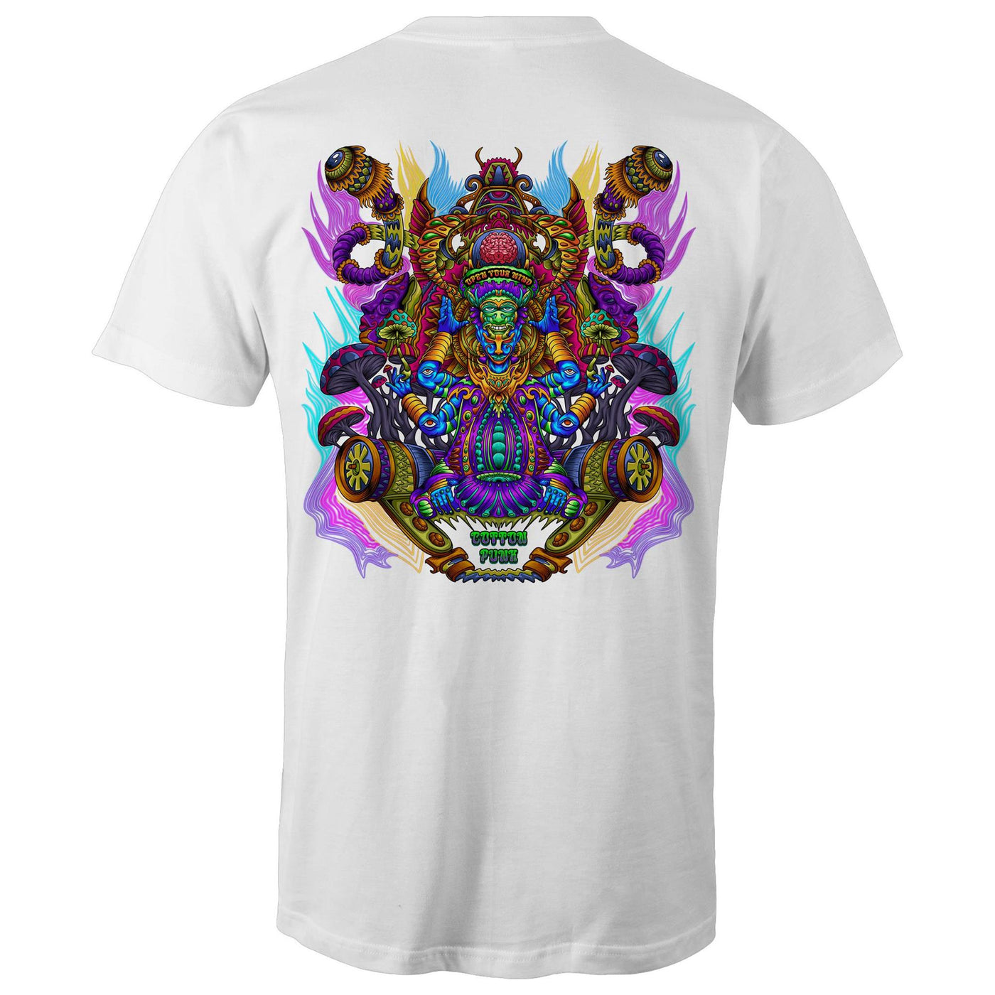 MAGIC SHROOM GOD  - Mens T-Shirt - BACK PRINT