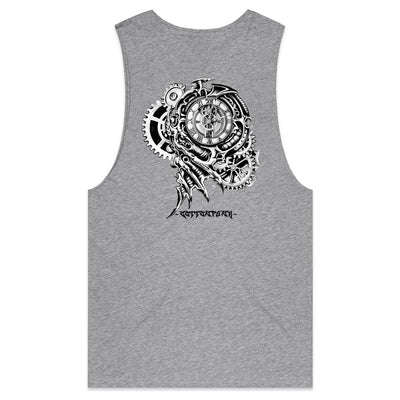 TIME KILLA - Mens Sleeveless T-Shirt - BACK PRINT