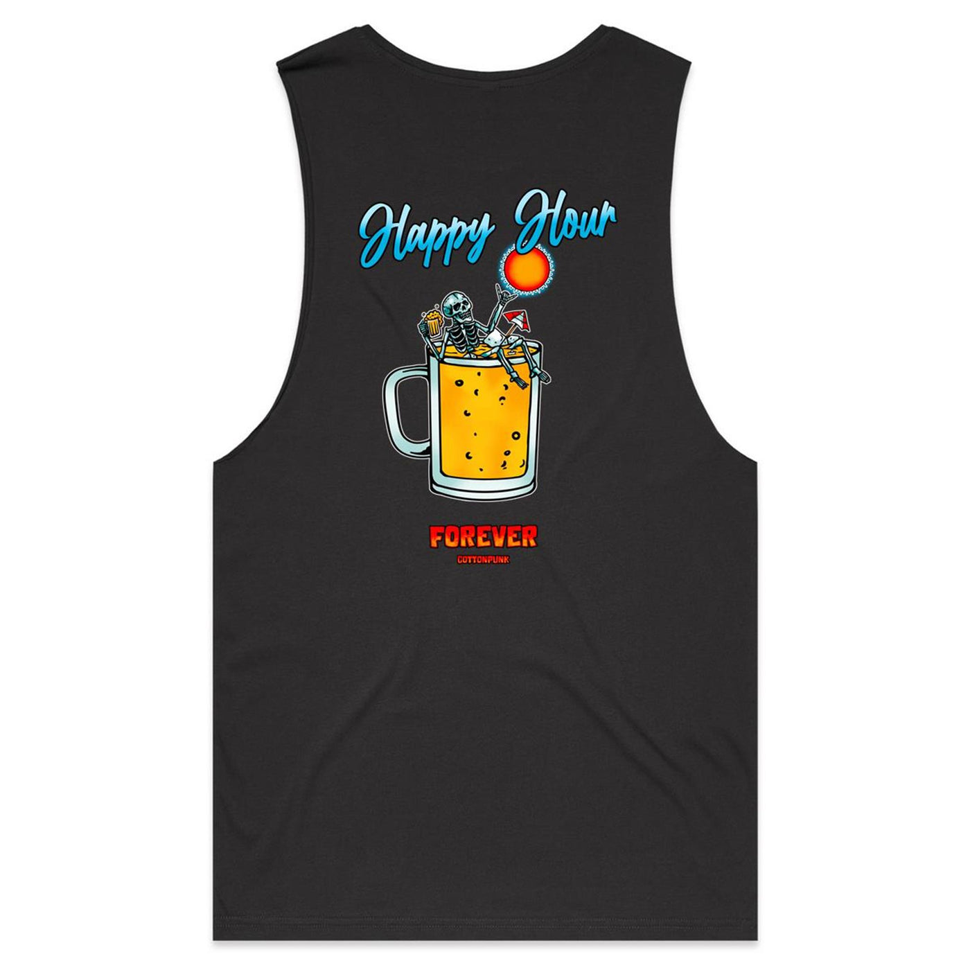 IS IT STILL HAPPY HOUR? - Mens Sleeveless T-Shirt - BACK PRINT