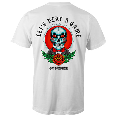 LET'S PLAY A GAME - Mens T-Shirt - BACK PRINT