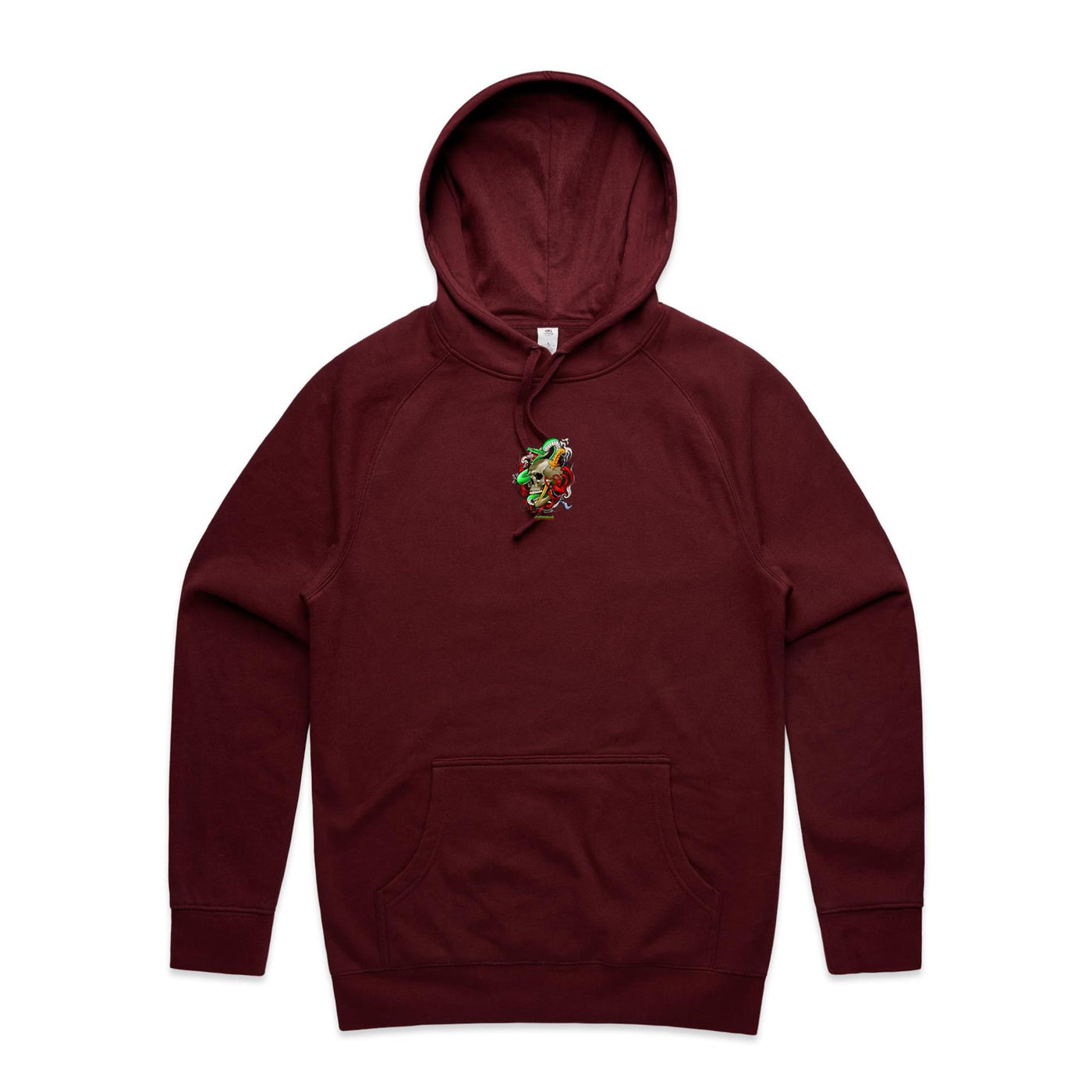 SNAKE (R) - Mens Pocket Hoodie - BACK PRINT