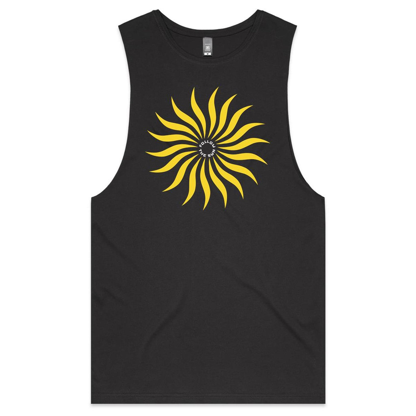 FOLLOW THE SUN II - Mens Sleeveless T-Shirt - FRONT PRINT