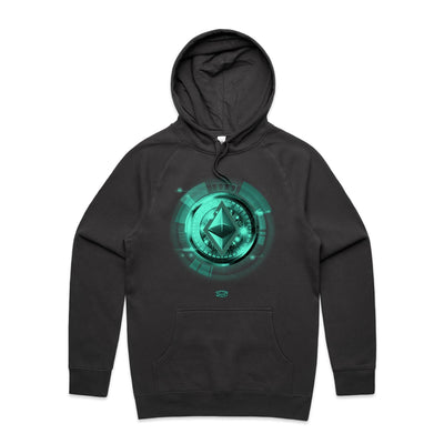 ETHEREUM III - Mens Pocket Hoodie - FRONT PRINT