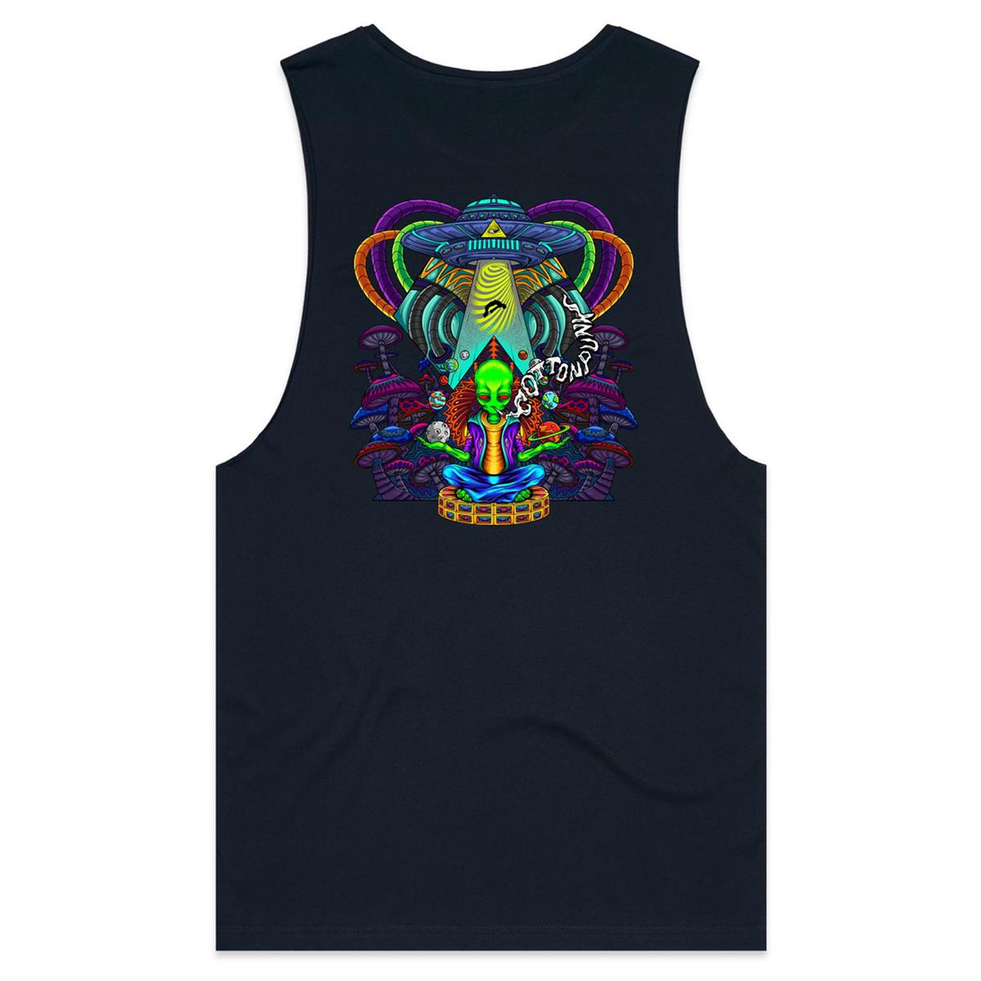 SPACE'D INVADERS - Mens Sleeveless T-Shirt - BACK PRINT