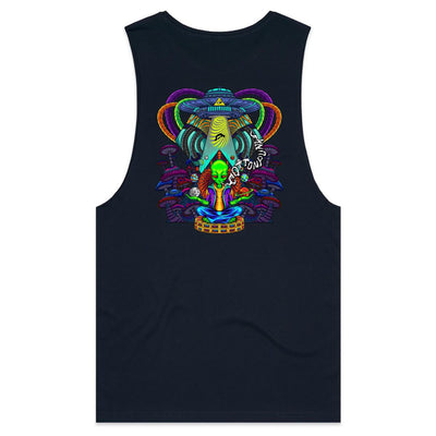 SPACE'D INVADERS - Mens Sleeveless T-Shirt - BACK PRINT