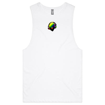 DJ WHO CARES - Mens Sleeveless T-Shirt - BACK PRINT