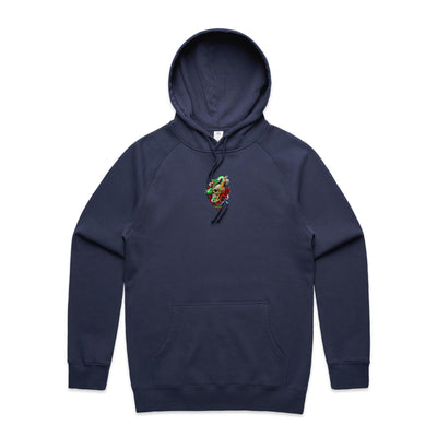 SNAKE (R) - Mens Pocket Hoodie - BACK PRINT