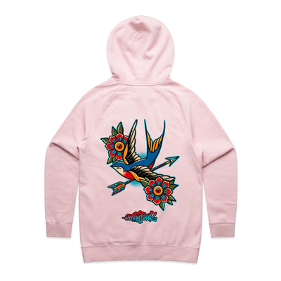 BIRD OF PREY (W) - Womens Pocket Hoodie - BACK PRINT