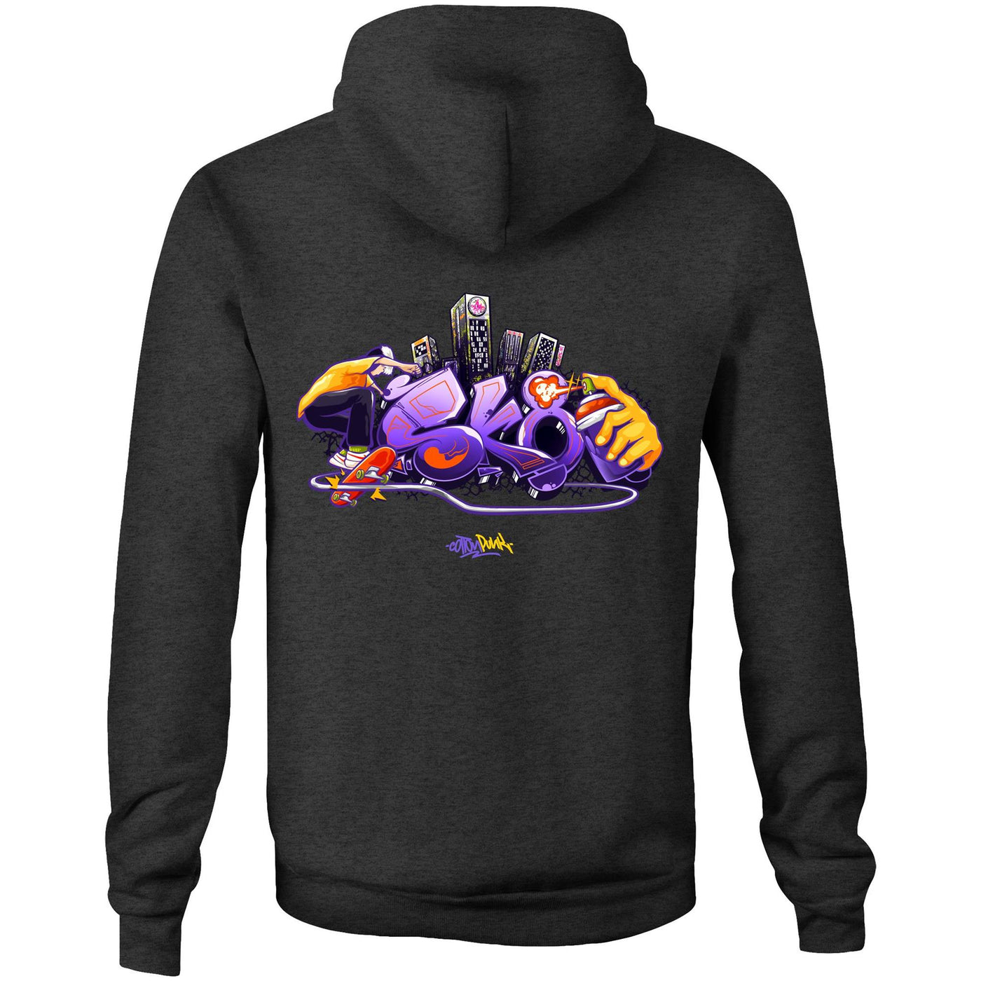 SK8 - Mens Pocket Hoodie - BACK PRINT