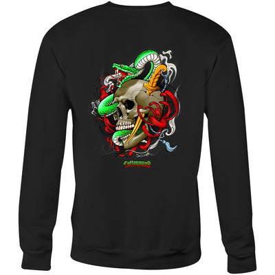 SNAKE - Mens Sweatshirt - BACK PRINT