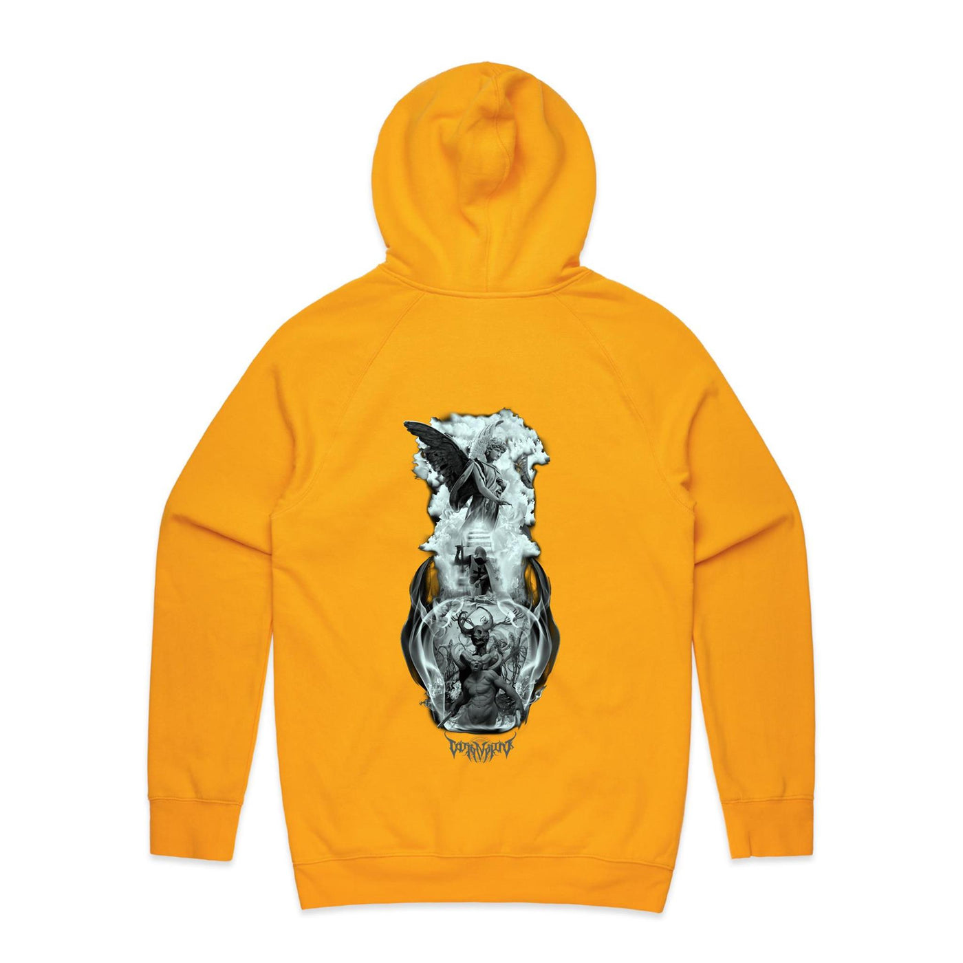 BETWEEN HEAVEN & HELL - Mens Pocket Hoodie - BACK PRINT