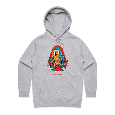 PRAY FOR BETTER TIMES (W) - Womens Pocket Hoodie - FRONT PRINT