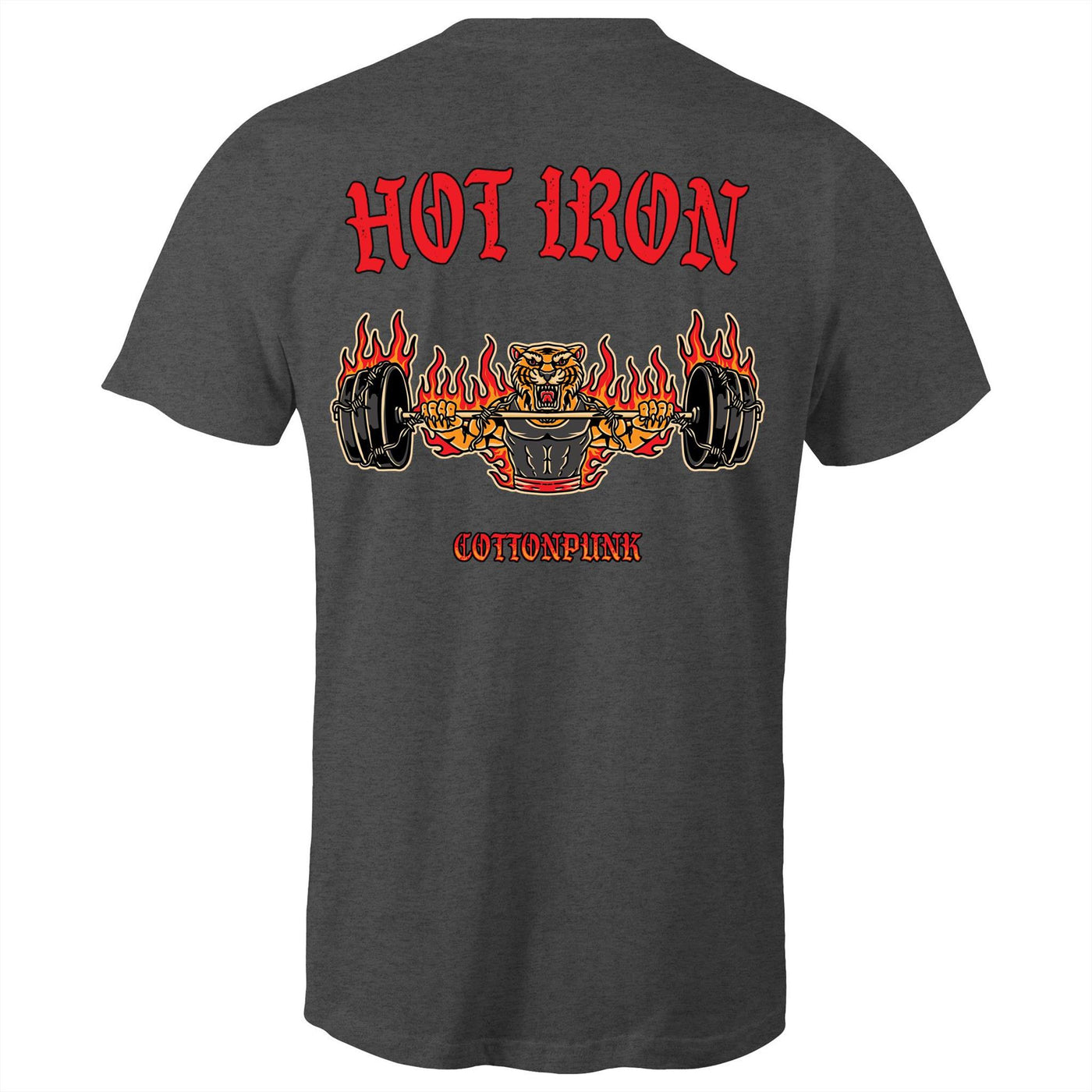 HOT IRON - Mens T-Shirt - BACK PRINT