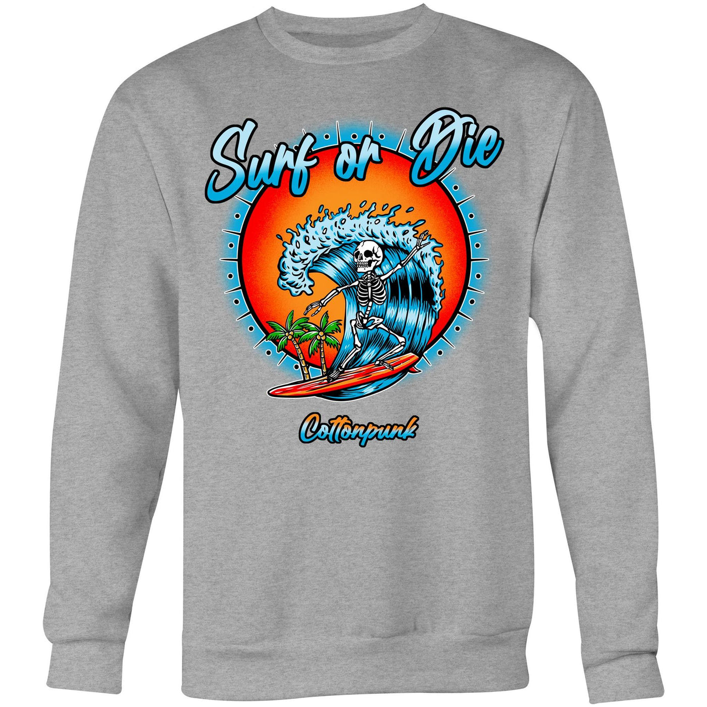 DYING FOR A SURF (W) - Womens Sweatshirt - FRONT PRINT